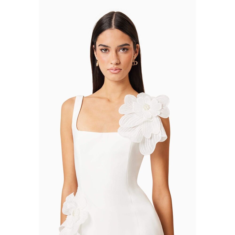 ELLIATT Janelle Party Mini Dress In White Bachelorette Bridal Wedding size M NWT - Picture 5 of 11